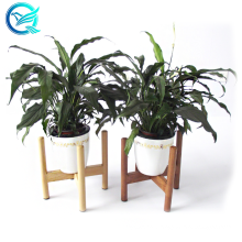 Qinge Premium Quality Bamboo Plant Holder Easy To Assemble Bamboo Solid Plant Pot Stand Holder